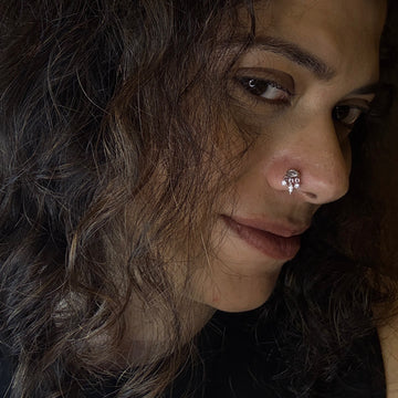 Zircon Evil Eye Nose Pin